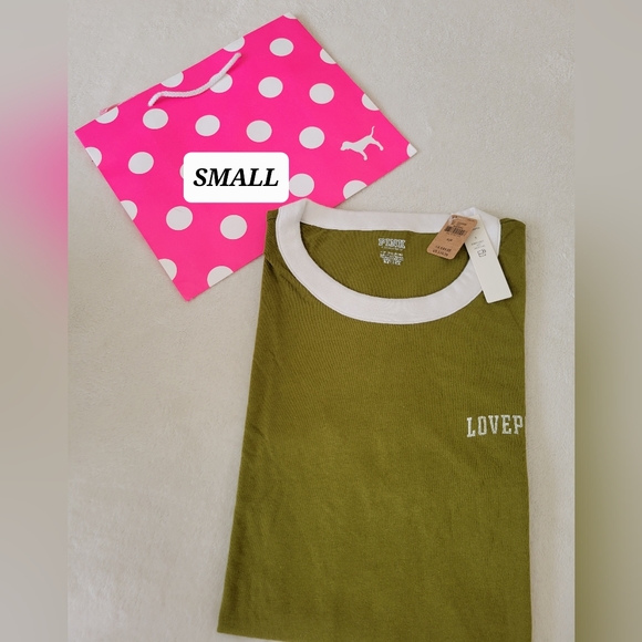 ✨️SOLD✨️PINK long sleeve campus ringer T-shirt - Picture 3 of 7